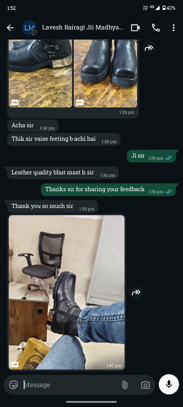 Customer feedback screenshot from Lavesh