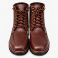 Chestnut Brown Moc-Toe Lace-Up Boot