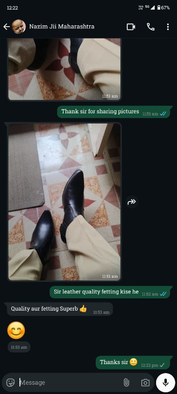 Customer feedback screenshot from Nazim Ji