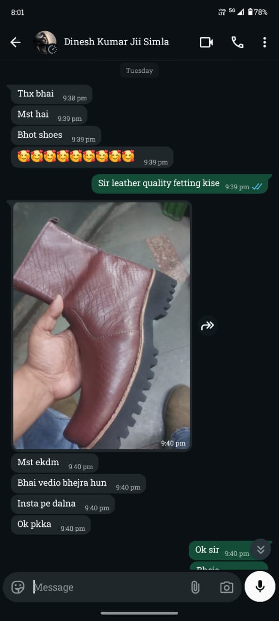 Customer feedback screenshot from Dinesh Kumar
