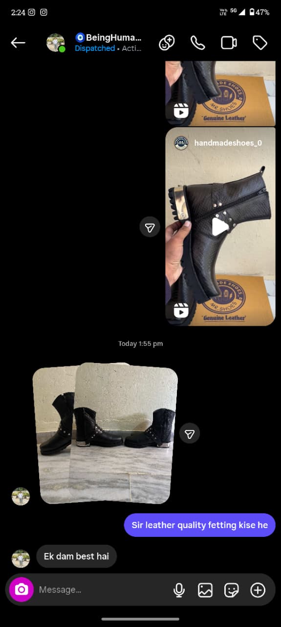 Customer feedback screenshot from Being Human
